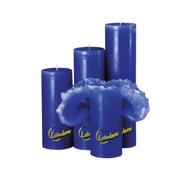 Lotuskerze Basic Blau Gr. 2, 23 cm, Brenndauer 140 h