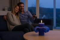 Lotuskerze Basic Blau Gr. 2, 23 cm, Brenndauer 140 h