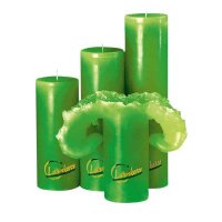 Lotuskerze Basic Grün Gr.1, 18 cm, Brenndauer 110 h