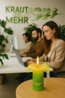 Lotuskerze Basic Grün Gr.1, 18 cm, Brenndauer 110 h