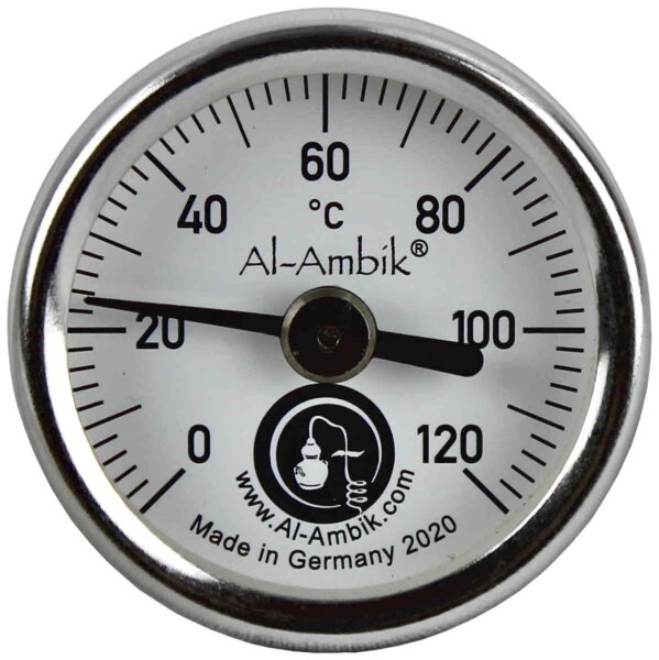 Al-Ambik Thermometer zum Destillieren, Größe S, 4 cm Messfühler, Industrienorm Klasse 1
