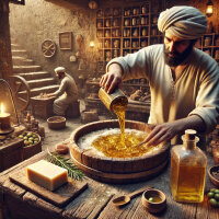 Aleppo Seife, Olivenölseife mit 12% Lorbeeröl, 200 g, handgemacht