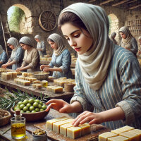 Aleppo Seife, Olivenölseife mit 12% Lorbeeröl, 200 g, handgemacht