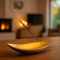 Räucherstäbchenhalter Halipur gold foliert, Aluminium