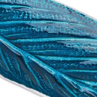 Räucherstäbchenhalter Pali blau, Aluminium im Blattdesign