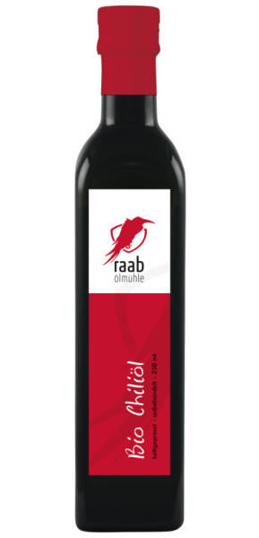 Ölmühle Raab Bio Chiliöl, Handverlesen, Kaltgepresst und unbehandelt, Kontrolliert biologischer Anbau 5 L