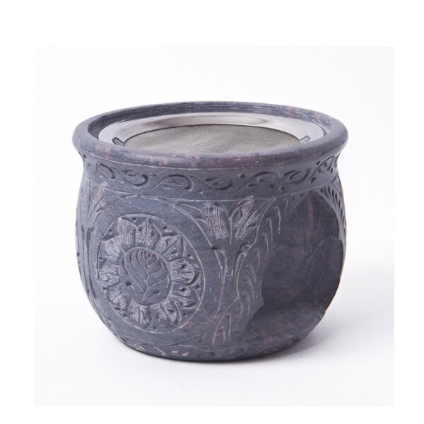 Weihrauchbrenner MAXI – Räuchergefäß aus Softstone mit Edelstahlsieb