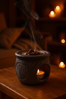 Weihrauchbrenner MAXI – Räuchergefäß aus Softstone mit Edelstahlsieb