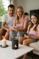 Weihrauchbrenner Japur Schwarz mit Edelstahlsieb Fair Trade, Softstone