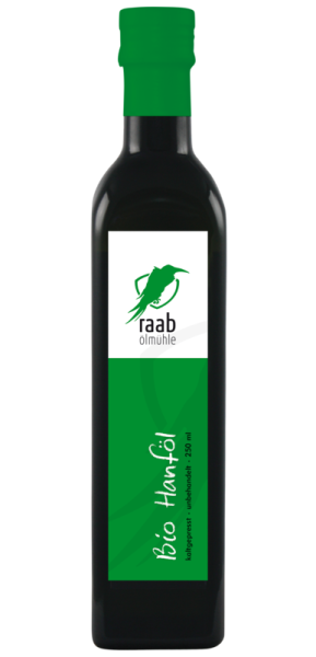 Ölmühle Raab Bio Hanföl Handverlesen, Kaltgepresst und unbehandelt, Kontrolliert biologischer Anbau 250 ml