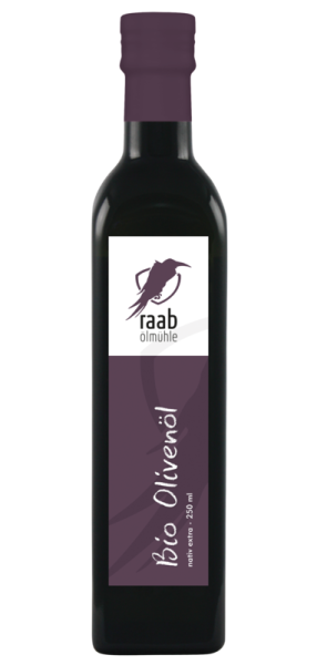 Ölmühle Raab Bio Olivenöl extra nativ, Handverlesen, Kaltextraktion, rein mechanische Verarbeitung, Kontrolliert biologischer Anbau 500 ml