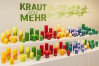 Lotuskerze Aquarell Rottöne Gr. 3, 28 cm, Brenndauer 170 h