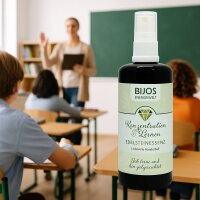 Bijos Edelstein Essenz Spray „Konzentration & Lernen“ 100 ml – Mookait, Chrysoberyll, Selenit & Bergkristall
