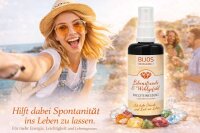 Bijos Edelstein Essenz Spray „Lebensfreude & Wohlgefühl“ 100 ml – Bergkristall, Sardonyx, Topas, Zoisit & Rubin