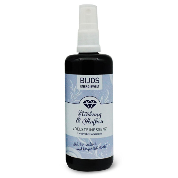 Bijos Edelstein Essenz Spray „Stärkung & Aufbau“ 100 ml – Nephrit & Epidot