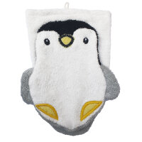 Bio Waschhandschuh Pinguin, Kinder Waschlappen aus 100%...