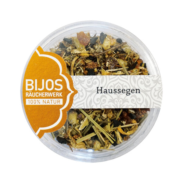 Bijos Räuchermischung Haussegen mit Harzen & Kräutern, 50ml PS-Glas