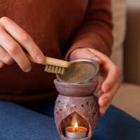 Messingbürste mit Griff, Reinigungsbürste für Räuchersiebe, 12 cm