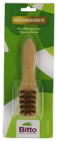 Messingbürste mit Griff, Reinigungsbürste für Räuchersiebe, 12 cm