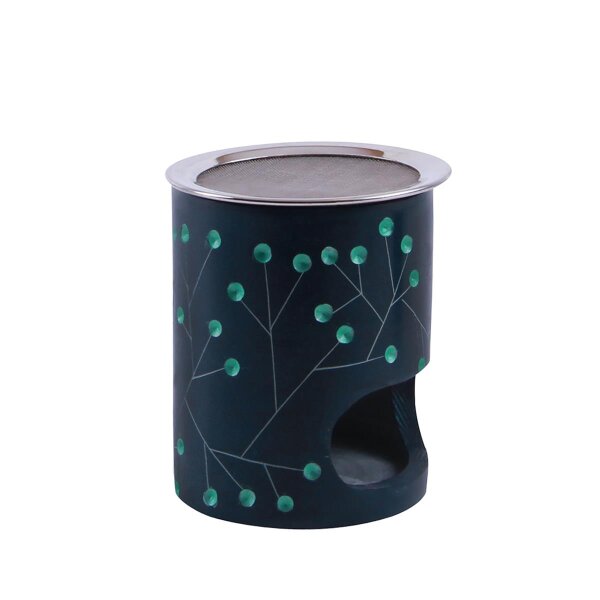 Weihrauchbrenner Manali grün Fair Trade, Softstone mit Edelstahlsieb