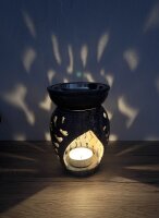 Weihrauchbrenner und Duftlampe Amphore Duo, Softstone mit Schale und Edelstahlsieb