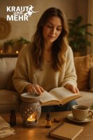 Weihrauchbrenner und Duftlampe Amphore Duo, Softstone mit Schale und Edelstahlsieb