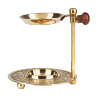 Weihrauchbrenner Tarut golden mit Pfanne, aus Messing,...