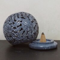 Räucherkegelhalter und Windlicht Kugel Fair Trade,...