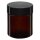 Glastiegel, Cremetiegel, Salbenglas aus Braunglas, 30 ml, schwarzer Bakelit Deckel, Gewinde 38 mm/R3