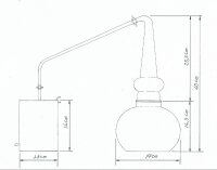 CopperGarden Whisky-Destille 2 Liter, meldefrei, handgeschmiedet aus Kupfer, edle Supreme Qualität