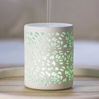 Aroma Diffuser Flora, Keramik, Raumduft elektrisch, weiß, 80 ml, LED-Licht mit Farbwechsler