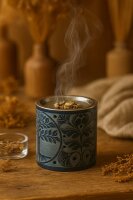 Weihrauchbrenner Ketan aus Softstone, Blau-Grau, mit...