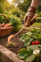 OJ Bron Kupfer Unkrautsichel Slava, schmal, Handgefertigt, Antibakteriell, Langlebige Kupferlegierung