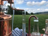 Al-Ambik automatischer Ölabscheider, Kupfer und Glas, ätherische Öle selbst herstellen