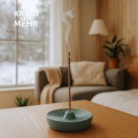 Räucherstäbchenhalter Ingiro, dark sage, Beton, ca. 8cm