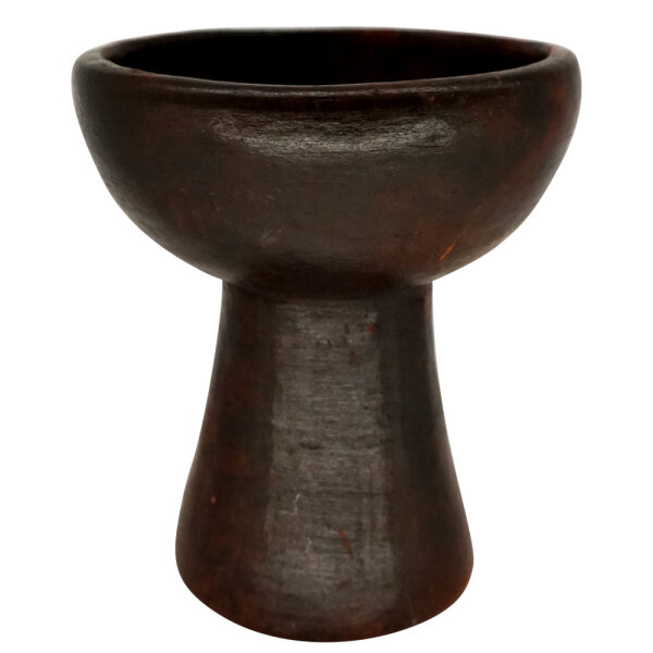 Räucherkelch Sundari black, handgefertigter Terracotta-Kelch aus Indonesien, H: 15,5 cm, Ø 13 cm