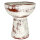 Räucherkelch Sundari whitewash – handgefertigtes Terracotta-Räuchergefäß im Shabby Chic, H: 15,5 cm, Ø 13 cm