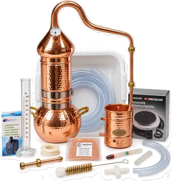 CopperGarden® SIGNATURE SORGENFREI – 2 Liter Kolonnenbrennerei Komplettset meldefrei