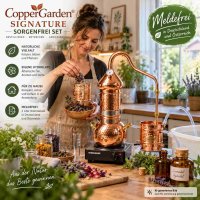 CopperGarden® SIGNATURE SORGENFREI – 2 Liter Kolonnenbrennerei Komplettset meldefrei