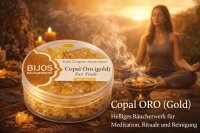 Copal ORO (Gold) 50ml - Das ethische Räucherwerk mit goldenem Duft, Fair Trade