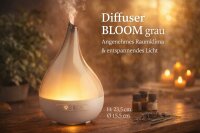 Raumluft Aroma Diffuser Bloom grau, Aroma Therapie,...