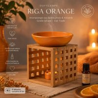 Duftlampe Riga Orange, große Schale, Fair Trade,...